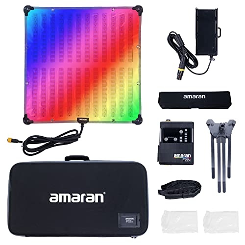 Aputure Amaran F22c 2'x2' RGBWW LED Flexibles Stofflicht LED-Videolicht 2500K~7500K, 200W, 15 Lichteffekte mit Wabengitter-Softbox, Unterstützung der App-Steuerung von Aputure