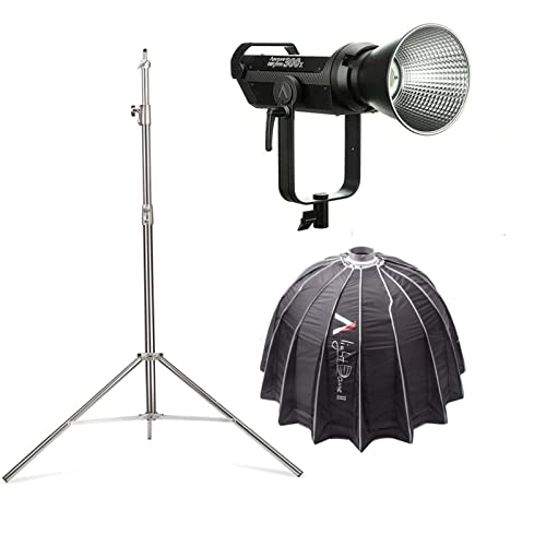 Aputure LS 300X + Light Dome II Softbox + 2,8 m Lichtstativ, V-Mount LED-Videoleuchte Bi-Color 2700-6500 K mit Bowens-Halterung für Fotointerviews Aputure LS 300X + Light Dome II Softbox + 2,8 m Lichtstativ, V-Mount LED-Videoleuchte Bi-Color 2700-6500 K mit Bowens-Halterung für Fotointerviews von Aputure