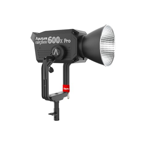 Aputure LS 600x Pro COB Bi-Color LED Videoleuchte, 600W, CRI96+ TLCI96+, Joch mit 360° Drehung, Bowens-Halterung, Bluetooth Sidus Link App Steuerung, V-Mount, AC/DC Netzteil & Ultra Silent Fan von Aputure