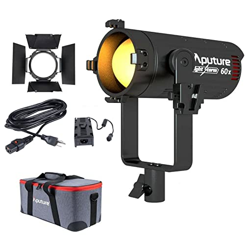 Aputure LS 60x LED Video Licht 60W Bi-Farbe 2700~6500K Unterstützt App Steuerung Integrierte Beleuchtungseffekte Einstellbare Bowens Mount Dauerlicht für Fotografie, Außenaufnahm von Aputure