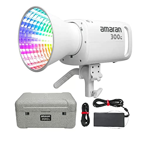 Aputure Light Amaran 300c RGBWW 300W COB Video Lights Bowen Mount, 26,580 lux @1m with Hyper Reflector,Full-Color 2,500K to 7,500K CCT with G/M Adjustment Support APP Control von Aputure