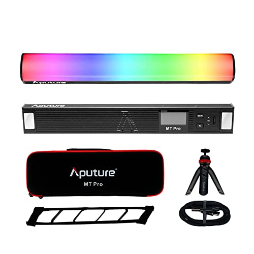 Aputure MT Pro Pixel Volle Farbe RGBWW Mini Leuchtstab 30cm 7.5W LED Röhrenlicht 2000K to 10000K Fließendes Licht Atmosphäre Licht Wellenlicht für Fotografie Video APP-Steuerung unterstützen von Aputure
