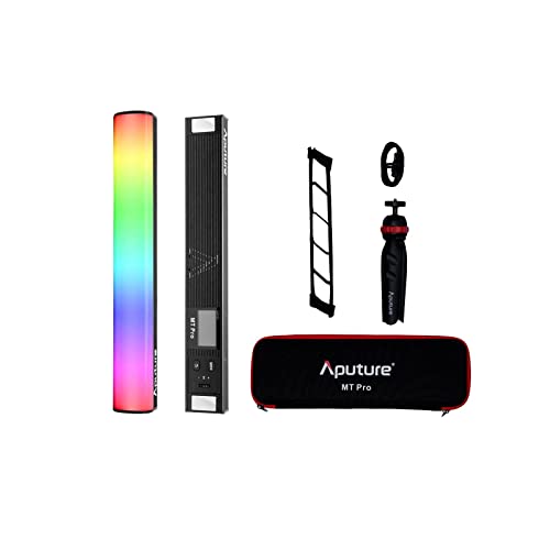 Aputure MT Pro RGB Lichtstab Bi-Color 2000K -10000K 7,5W Ausgang Pixelbare Mini-LED-Röhrenleuchte, unterstützt Sidus Link App/DMX/RDM-Steuerung (30cm) von Aputure
