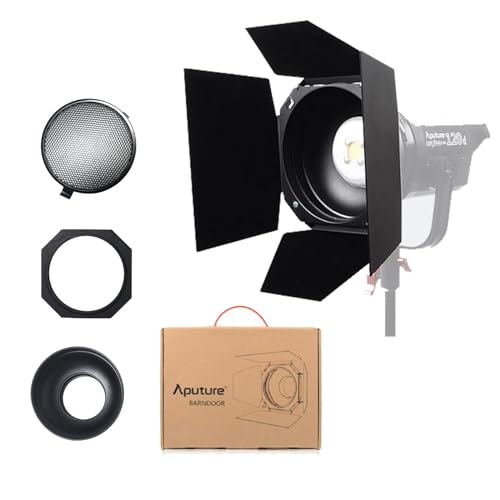 Aputure-Scheunentore mit 30°-Wabengitter, entworfen für Aputure Bowens Mount-Punktquellenlichter, kompatibel mit Aputure-Reflektoren und Fresnel 2X von Aputure