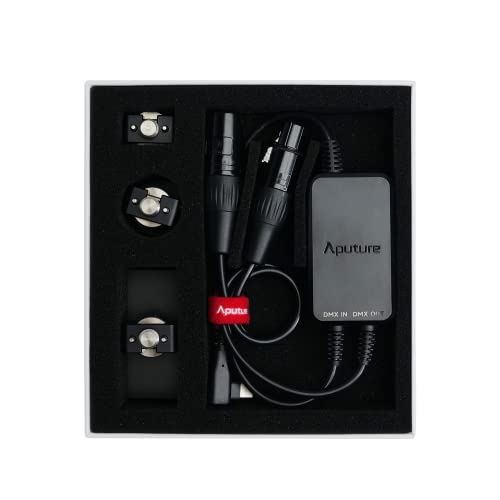 Aputure USB Typ-C Extension DMX Adapter Kit mit Standard 5-Pin Input/Output Schnittstelle und USB-C Ladeanschluss von Aputure