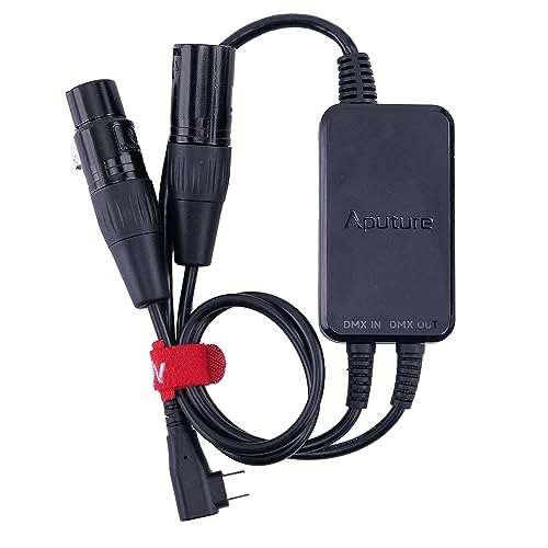 Aputure USB Typ-C Extension DMX Adapter mit Standard 5-Pin Input/Output Schnittstelle und USB-C Ladeanschluss von Aputure