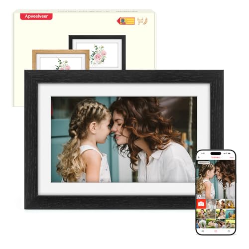 Digitaler Bilderrahmen Holz WLAN, 10.1" Elektronischer Bilderrahmen 32GB Speicher, 1280*800 IPS Touchscreen Auto-Rotate, Fotos/Videos sofort über Frameo APP Teilen,Hochzeit Geschenke für Frauen Männer Digitaler Bilderrahmen Holz WLAN, 10.1" Elektronischer Bilderrahmen 32GB Speicher, 1280*800 IPS Touchscreen Auto-Rotate, Fotos/Videos sofort über Frameo APP Teilen,Hochzeit Geschenke für Frauen Männer von Apveelveer