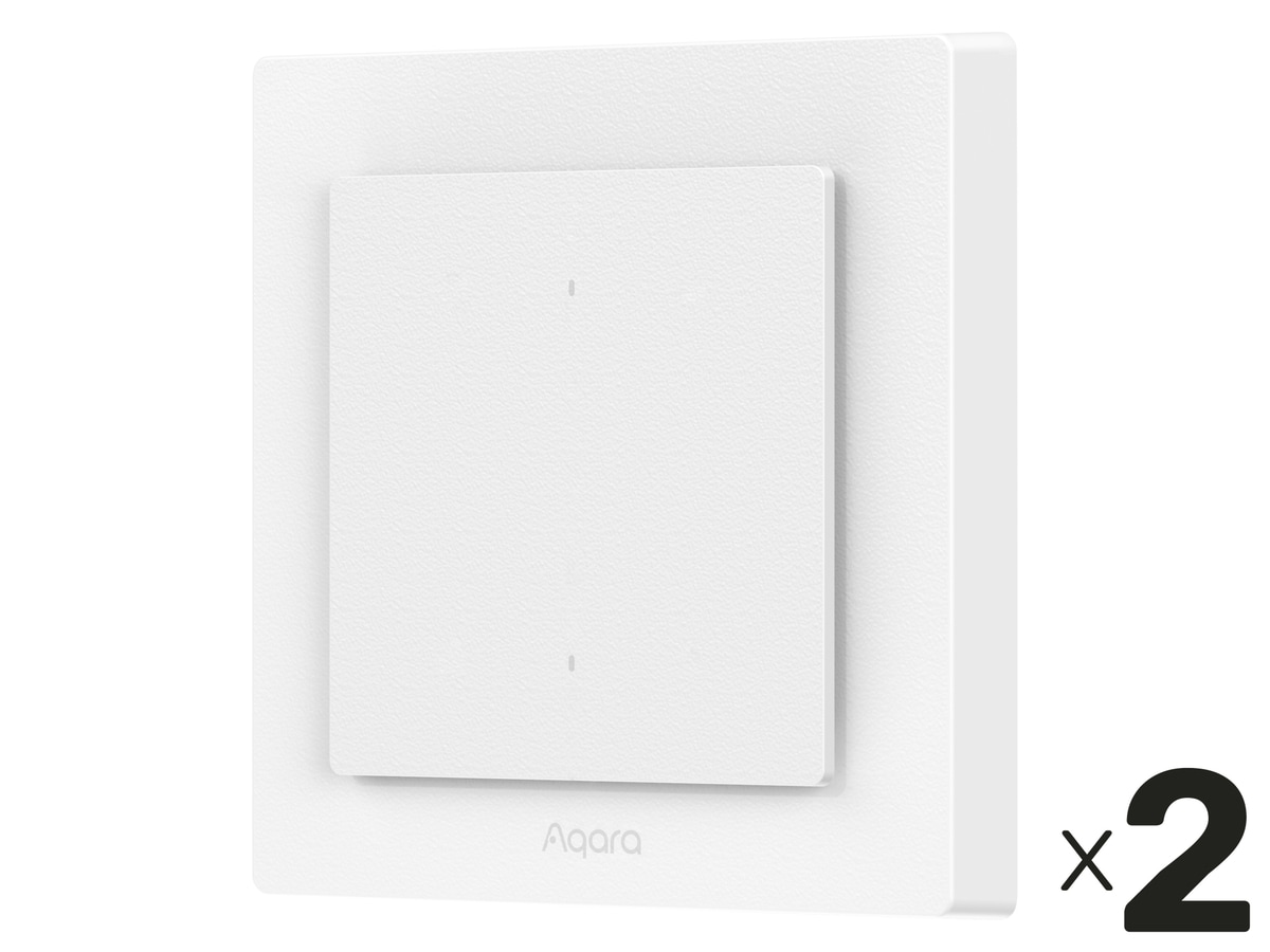 AQARA Lichtschalter Smart H2, WS-K07D, 2 Button, 1 Channel, 2 Stück AQARA Lichtschalter Smart H2, WS-K07D, 2 Button, 1 Channel, 2 Stück von Aqara