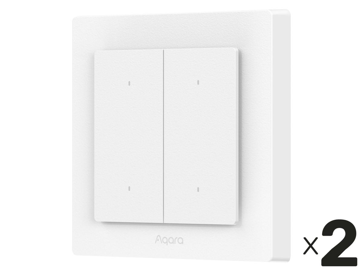 AQARA Lichtschalter Smart H2, WS-K08D, 4 Buttons, 2 Channels, 2 Stück AQARA Lichtschalter Smart H2, WS-K08D, 4 Buttons, 2 Channels, 2 Stück von Aqara