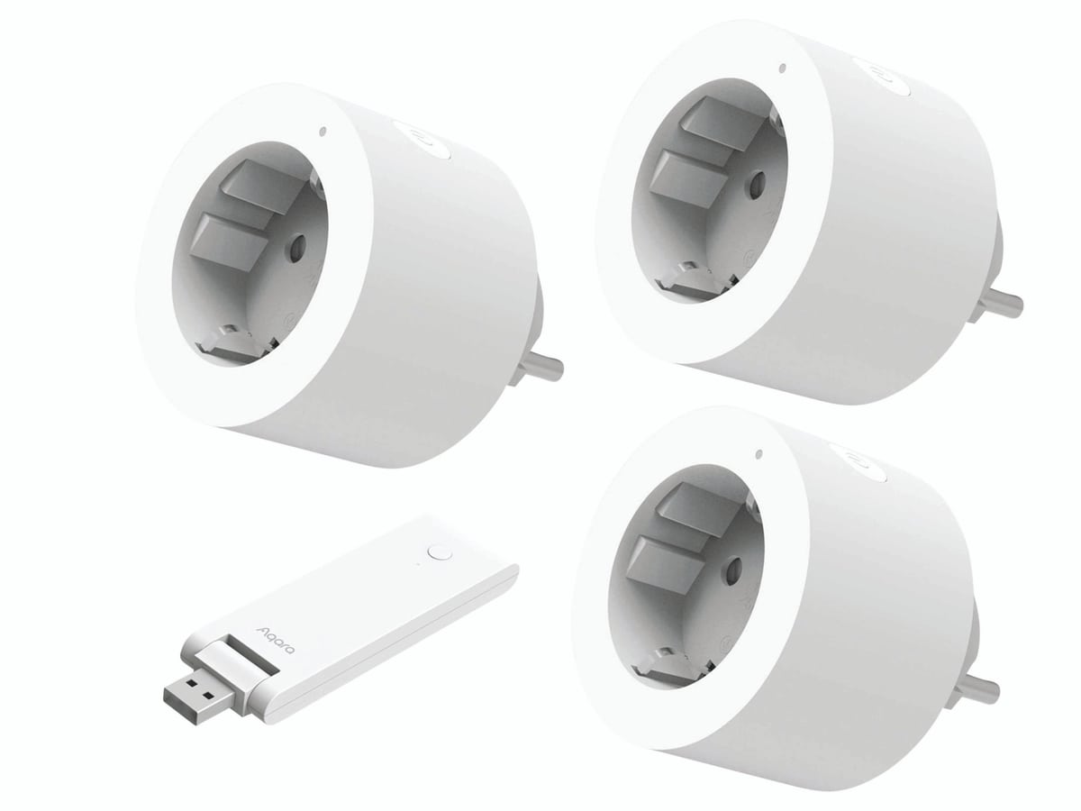 AQARA Starterset Smarte Steckdose, 1x Basis, 3x Steckdose AQARA Starterset Smarte Steckdose, 1x Basis, 3x Steckdose von Aqara
