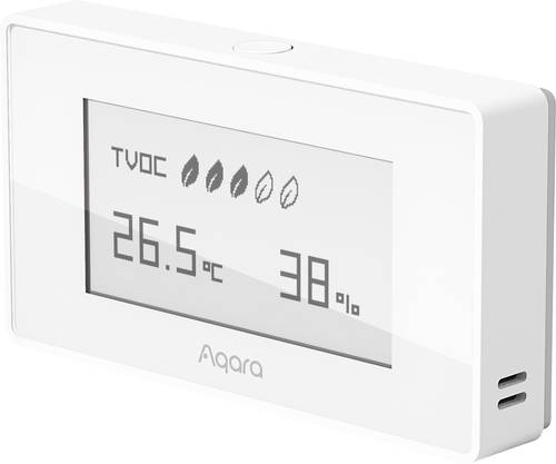 Aqara Funk-Temperatursensor, -Luftfeuchtesensor AAQS-S01 Weiß Apple HomeKit von Aqara