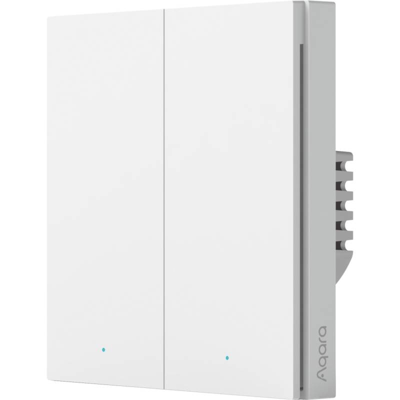 Smart Wall Switch H1 - zwei Wippen mit Neutralleiter, Taster von Aqara