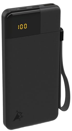 Aqiila Powerbank 10000mAh, 20W, LED-Display, 2X USB-C, 1x USB-A, tragbares Ladegerät, Pass-Through-Laden, leicht und kompakt, Soft-Touch-Oberfläche, Powerbird Schwarz in plastikfreier Verpackung Aqiila Powerbank 10000mAh, 20W, LED-Display, 2X USB-C, 1x USB-A, tragbares Ladegerät, Pass-Through-Laden, leicht und kompakt, Soft-Touch-Oberfläche, Powerbird Schwarz in plastikfreier Verpackung von Aqiila