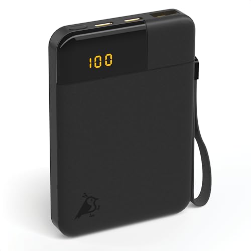 Aqiila Powerbank 5000mAh, 12W, LED-Display, 2X USB-C, 1x USB-A, tragbares Ladegerät, Pass-Through-Laden, leicht & kompakt, Soft-Touch-Oberfläche, Powerbird Schwarz in plastikfreier Verpackung Aqiila Powerbank 5000mAh, 12W, LED-Display, 2X USB-C, 1x USB-A, tragbares Ladegerät, Pass-Through-Laden, leicht & kompakt, Soft-Touch-Oberfläche, Powerbird Schwarz in plastikfreier Verpackung von Aqiila