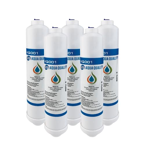 Aqua Quality Inline-Wasserfilter für Kühlschränke in kompatibel mit Samsung, Daewoo, LG, Kenwood, Hotpoint und mehr! Entfernt Chlorgeschmack und -geruch | Genießen Sie wohlschmeckendes Wasser (5er-Pk) von Aqua Quality
