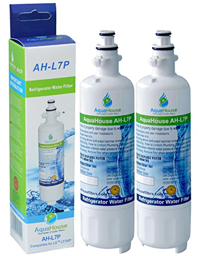 2x AH-L7P kompatibel für LG LT700P Wasserfilter, ADQ36006101, ADQ36006102, 048231783705, Sears/Kenmore 9690, 46-9690 von AquaHouse