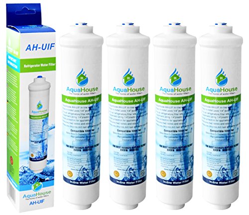 4x AquaHouse UIFA Kompatibel Filter passend für AEG Electrolux, Bosch, Bauknecht, Neff, Siemens, Hotpoint Kühlschränke mit externem Wasserfilter DD-7098/497818 von AquaHouse