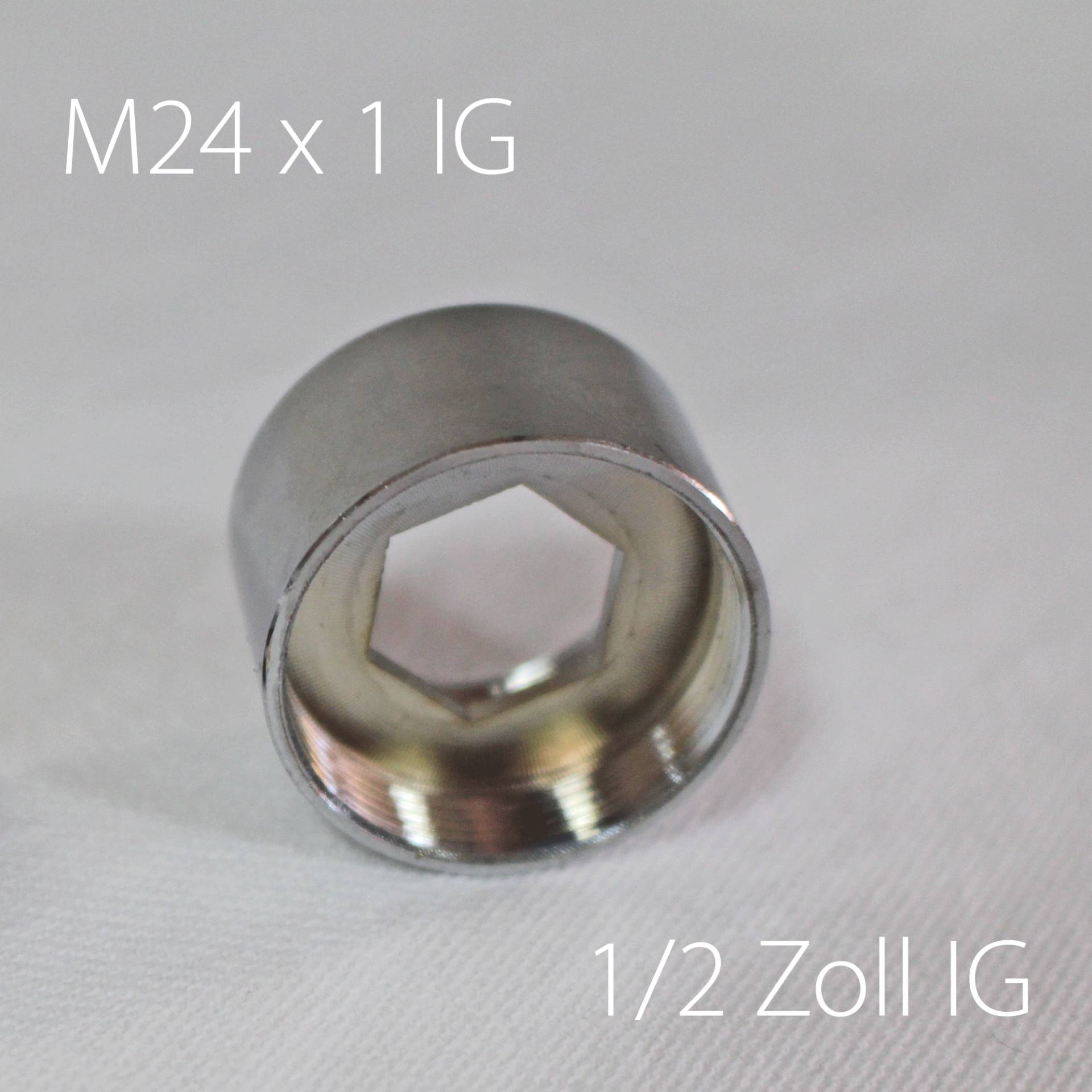 Adapter M24 IG x 1/2 Zoll IG | Sanitär Feingewinde M24x1 Adapter M24 IG x 1/2 Zoll IG | Sanitär Feingewinde M24x1 von Aquadea