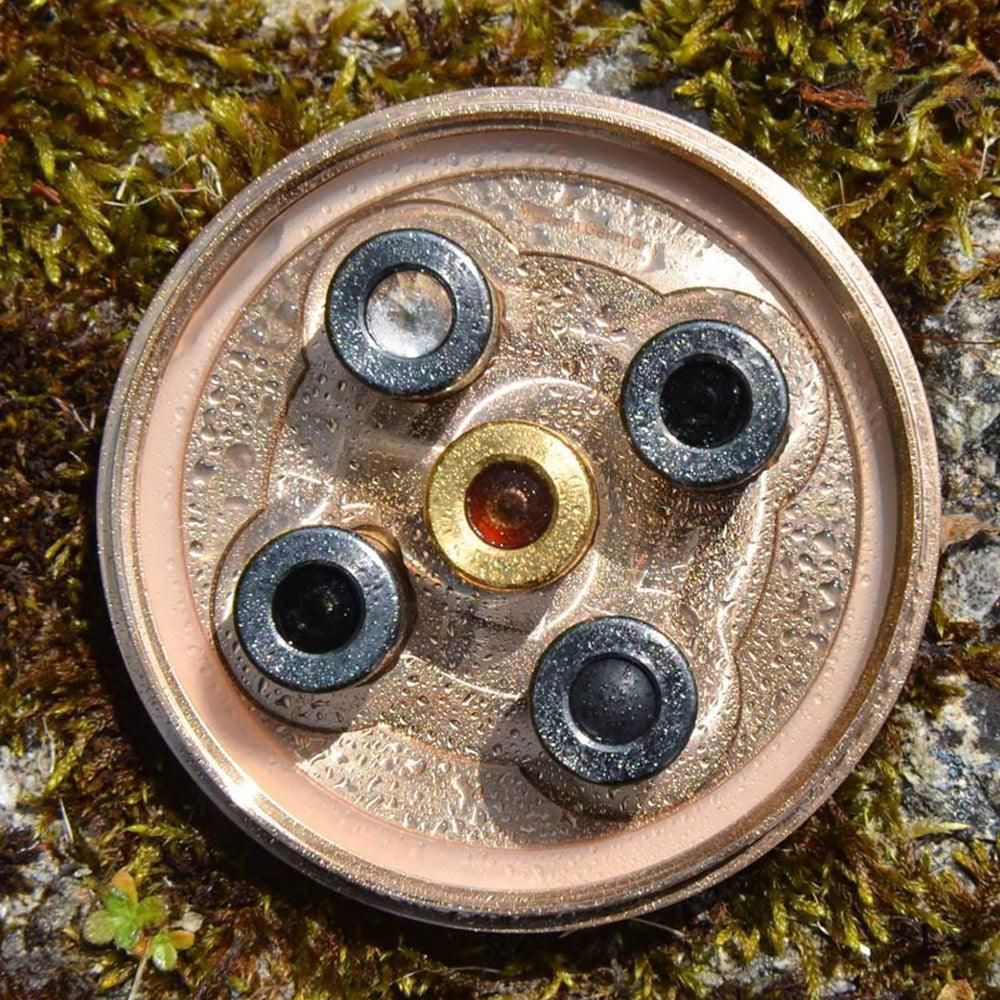 Kristallwirbel Duschkopf „Tharan Beria 5“ - Bronze-Ruthenium von Aquadea
