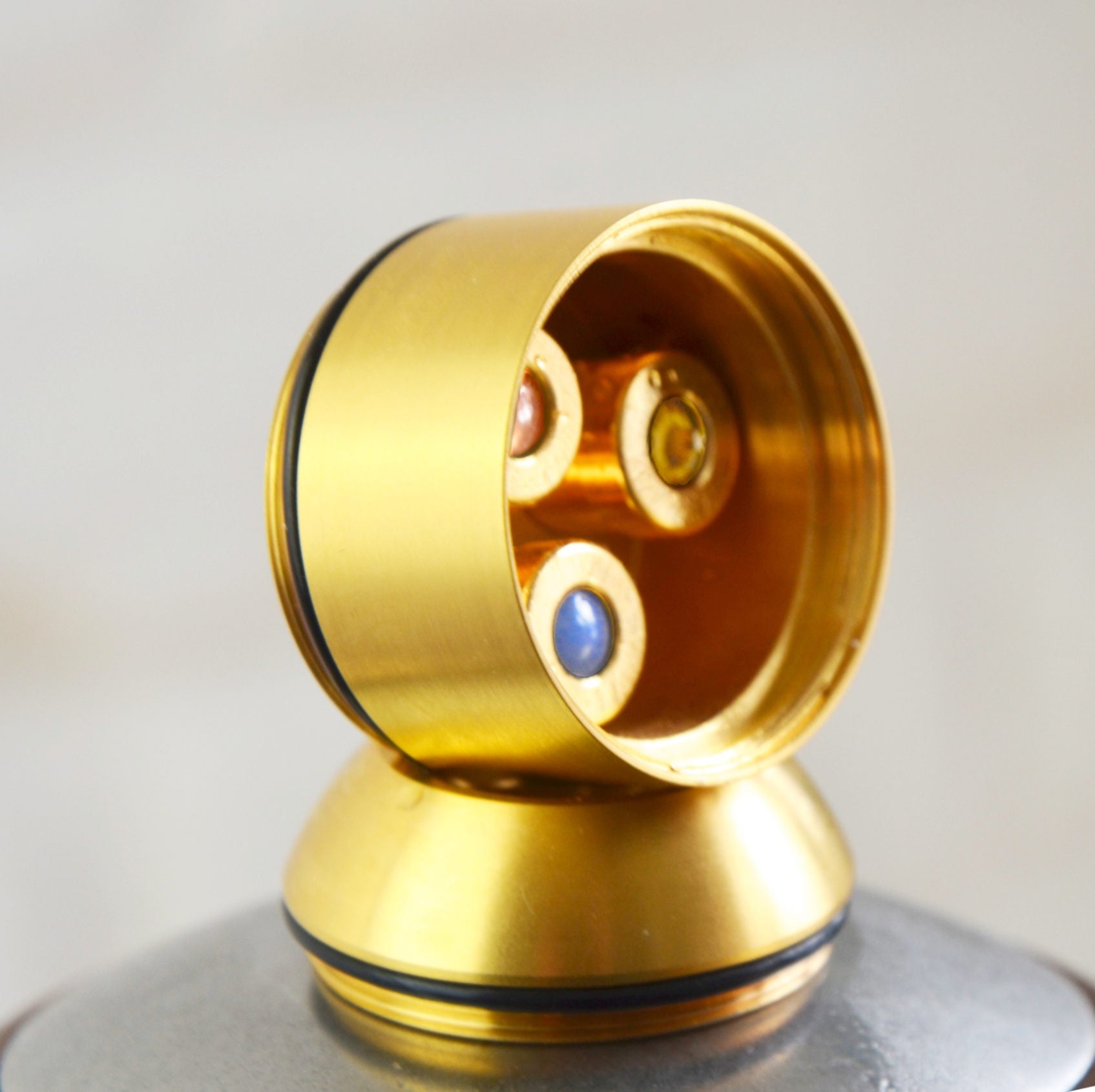 Kristallwirbel® Wasserverwirbler  "Trinity" | Titan-Gold | MODUL von Aquadea