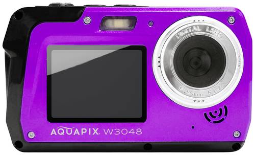 Aquapix W3048-V Edge Violet Digitalkamera 48 Megapixel Violett Unterwasserkamera, Frontdisplay Aquapix W3048-V Edge Violet Digitalkamera 48 Megapixel Violett Unterwasserkamera, Frontdisplay von Aquapix
