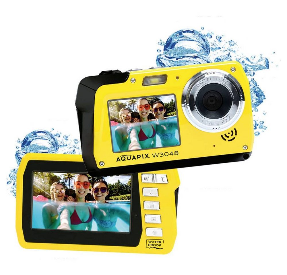 Aquapix W3048-Y Edge" Yellow Unterwasserkamera Kompaktkamera (UnterwasserkameraFrontdisplay)" von Aquapix