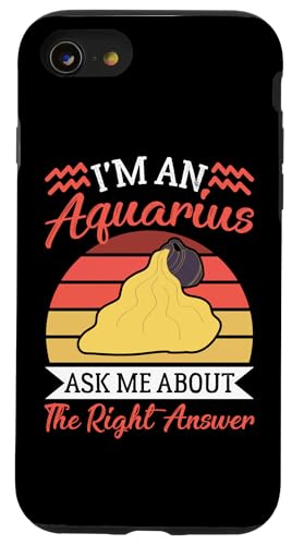 Sternzeichen Wassermann: Ask Me About The Right Answer Hülle für iPhone SE (2020) / 7 / 8 von Aquarius Zodiac Sign Designs For Women