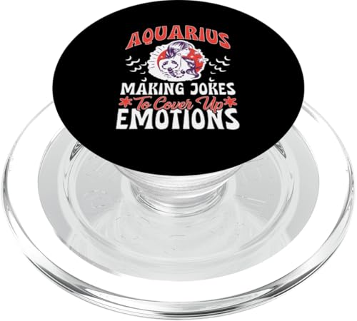 Sternzeichen Wassermann: Machen Sie Witze, um Emotionen zu vertuschen PopSockets PopGrip für MagSafe Sternzeichen Wassermann: Machen Sie Witze, um Emotionen zu vertuschen PopSockets PopGrip für MagSafe von Aquarius Zodiac Sign Designs For Women
