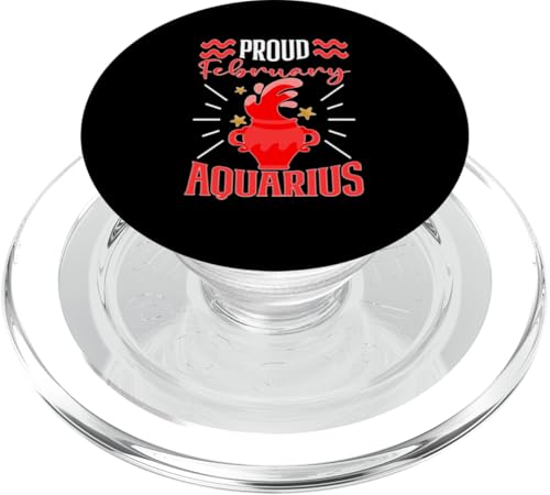 Sternzeichen Wassermann: Stolz Februar Wassermann PopSockets PopGrip für MagSafe Sternzeichen Wassermann: Stolz Februar Wassermann PopSockets PopGrip für MagSafe von Aquarius Zodiac Sign Designs For Women