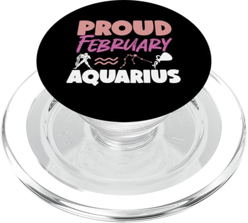 Sternzeichen Wassermann: Stolzer Februar Wassermann PopSockets PopGrip für MagSafe Sternzeichen Wassermann: Stolzer Februar Wassermann PopSockets PopGrip für MagSafe von Aquarius Zodiac Sign Designs For Women