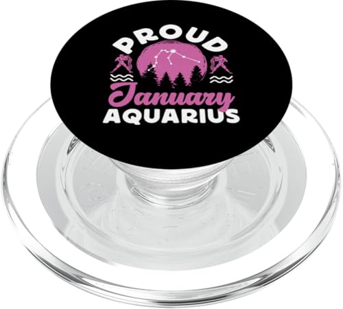 Sternzeichen Wassermann: Stolzer Januar Wassermann PopSockets PopGrip für MagSafe Sternzeichen Wassermann: Stolzer Januar Wassermann PopSockets PopGrip für MagSafe von Aquarius Zodiac Sign Designs For Women
