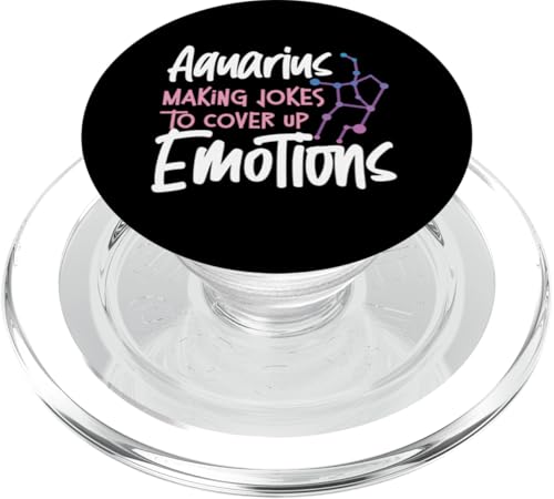 Sternzeichen Wassermann: Witze machen, um Emotionen zu vertuschen PopSockets PopGrip für MagSafe Sternzeichen Wassermann: Witze machen, um Emotionen zu vertuschen PopSockets PopGrip für MagSafe von Aquarius Zodiac Sign Designs For Women