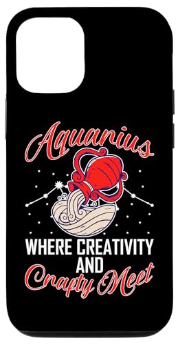 Sternzeichen Wassermann: Wo Kreativität und Handwerk treffen Hülle für iPhone 12/12 Pro von Aquarius Zodiac Sign Designs For Women