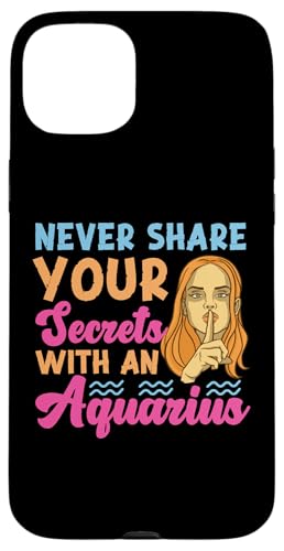 Wassermann-Zodiac: Teilen Sie niemals Ihre Geheimnisse mit einem Wassermann Hülle für iPhone 15 Plus von Aquarius Zodiac Sign Designs For Women