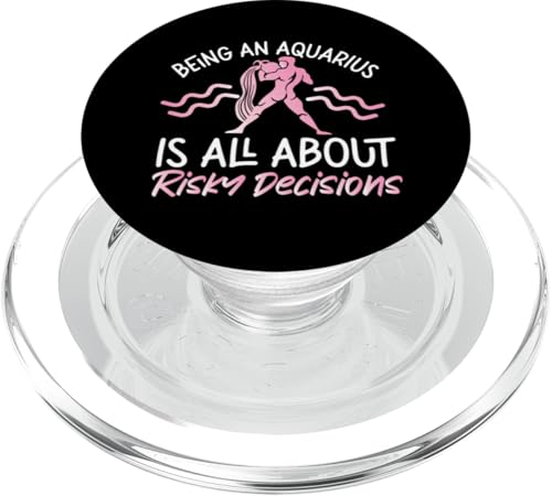 Wassermann-Zodiak: Wassermann dreht sich alles um riskante Entscheidungen PopSockets PopGrip für MagSafe von Aquarius Zodiac Sign Designs For Women