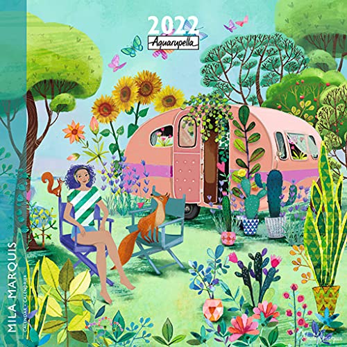 Aquarupella Kalender 2022 "Le Van en Vacances " von Mila Marquis Maße: 30 x 30 cm von Aquarupella