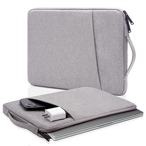 Arae 13 Zoll Laptoptasche mit Tasche, Stoßfeste wasserdichte Laptop Tasche Notebook Hülle für MacBook Air/Pro Lenovo Dell HP Asus Acer Tablet, Damen Herren Grau von Arae