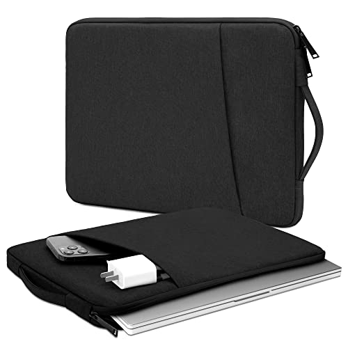 Arae 14 Zoll Laptoptasche mit Tasche, Stoßfeste wasserdichte Laptop Tasche Notebook Hülle für Lenovo Thinkpad Ideapad HP Dell Acer Asus Notebook Chromebook, Damen Herren Schwarz von Arae