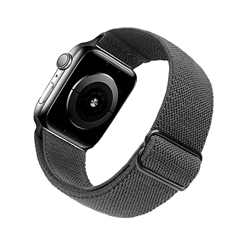 Arae Armband Kompatibel mit Apple Watch 38 mm 40 mm 41 mm, Nylon Verstellbar Ersatzarmband für iWatch Series 9 8 7 6 5 4 SE 3 2 1 Damen Herren DimGray von Arae