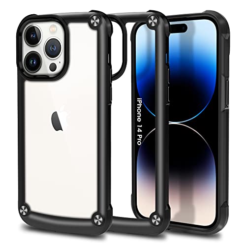Arae Hülle für iPhone 14 Pro Hard PC + Soft TPU Shockproof Bumper Protective Heavy Duty Protection Handyhülle for iPhone 14 Pro 6,1 Zoll von Arae