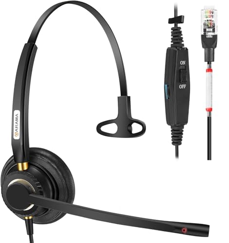 Arama RJ9 Telefon Headset mit Mikrofon Noise Cancelling, Festnetz Kopfhörer Arbeit für Cisco 7940 7942 6921 7841 7960 7970 7971 7931G 7941G 7945G 7962G 8841 8861 Call Center Office Desk IP Phones Arama RJ9 Telefon Headset mit Mikrofon Noise Cancelling, Festnetz Kopfhörer Arbeit für Cisco 7940 7942 6921 7841 7960 7970 7971 7931G 7941G 7945G 7962G 8841 8861 Call Center Office Desk IP Phones von Arama
