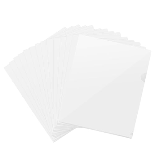 Aramanara A4-Aktenordner, durchsichtig, oben und seitlich, 180 Mikron dickere Kunststoffhüllen für Papieraufbewahrung, Klassifizierung, Projekt-Präsentationshüllen, 60 Stück von Aramanara