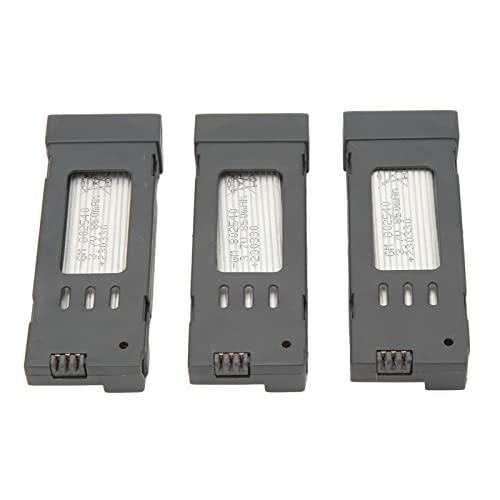3pcs Tragbare RC -Drohnen -Lithiumbatterie mit Leichtem Design und Langer Akkulaufzeit, 3 in 1 Ladekabel für E58 L800 JY019 S168 RC -Flugzeug (600 mAh) (850 mAh) von Aramox