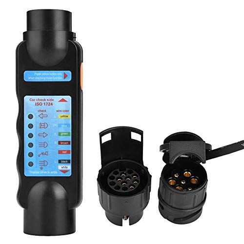 Anhängersteckdosen-Tester, 12 V steckdose tester, 7 Pin/13 Pin Anhängerkupplung anhängersteckdose anhängerstecker prüfgerät, Kabel Stromkreisstecker, Steckdosen-Tester für Autoanhänger Anhängersteckdosen-Tester, 12 V steckdose tester, 7 Pin/13 Pin Anhängerkupplung anhängersteckdose anhängerstecker prüfgerät, Kabel Stromkreisstecker, Steckdosen-Tester für Autoanhänger von Aramox