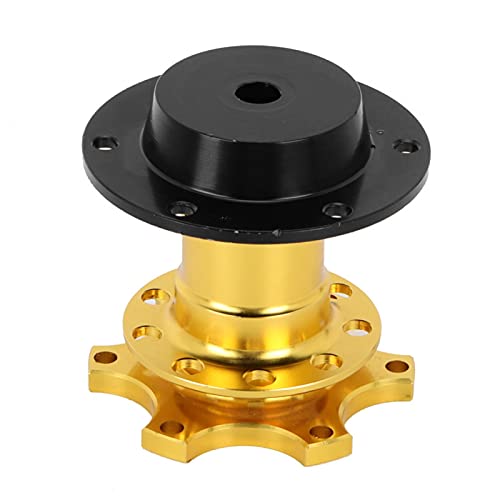 Aramox 6 Loch Quick Release Trennnabenadapter Kit Universal Quick Release Steering Autoreparaturwerkzeug CNC Rot Blau Gold Silber(Gold) von Aramox