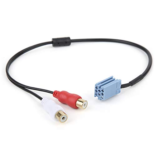 Cinch-Kabeladapter, 8-poliger Mini-ISO-Cinch-Kabeladapter für Bla-Punkt-CD-Wechsler-Autoradio von Aramox