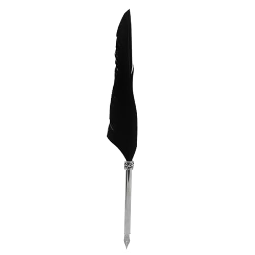 Aramox Federquill Stift, Retro Leder -Notizbuch mit Austauschbaren Seiten und Handwerklichen Retro -Stil für Schreibpraxis und Kalligraphie (BLACK) von Aramox