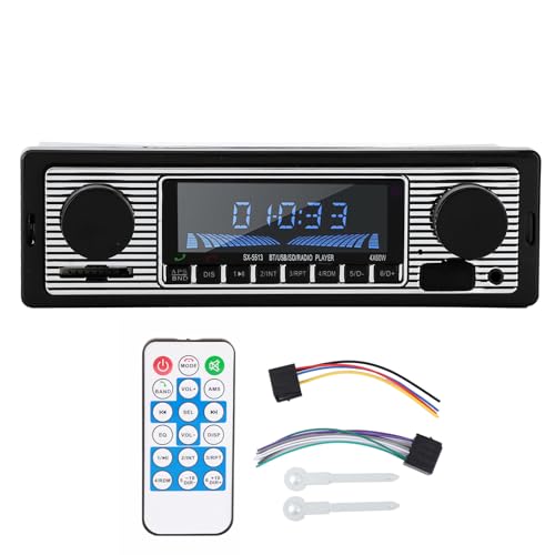 Auto Bluetooth Radio Klassischer Auto Stereo MP3 Musik Player mit USB/SD/AUX/FM In Dash Head Unit Auto Radio Bluetooth Stereo Player(#1) von Aramox