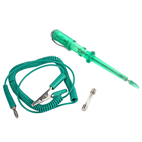 Auto Circuit Tester Tool, testlampe 6V 12V 24V Auto Leitungstester Circuit Tester Lichtstift Auto Batterie Tester Auto Vehicle Circuit Tester Teststift DC 6V 12V 24V Glühbirne Spannung(Grün) von Aramox