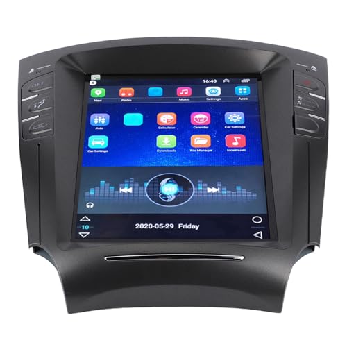 Auto Player, Autoradio Stereo GPS Navigationssystem Portrait, 10,4-Zoll-Autoradio-Stereo-GPS-Navigationssystem für Android Full Touch Navigation Schwarz für IS200 IS250 IS300 IS350 2005-2012 von Aramox